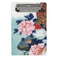 Vintage-Pfau-und-Pfingstrosen-Blumenmalerei