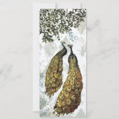 Vintage Pfau Zickzack Hochzeitseinladung Einladung (Rückseite)