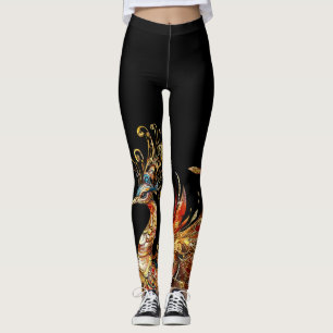 Vintage-Pfau-Zirkus-Karneval-Unterhaltung Leggings