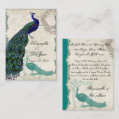 Vintage Pfaue 5 - Angaben zur Fahrtrichtung Begleitkarte (Vorne/Hinten)