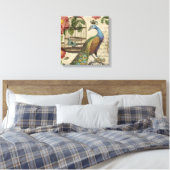 Vintage Pfaue Leinwanddruck (Insitu (Schlafzimmer))