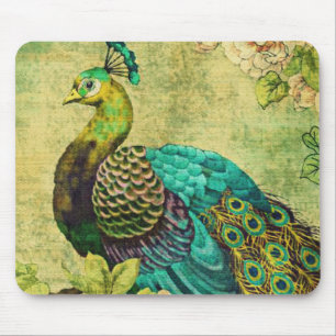 Vintage-Pfauen-Mauspad Mousepad