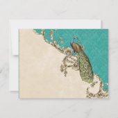 Vintage Pfauen und Pflaster, Save the Date (Rückseite)