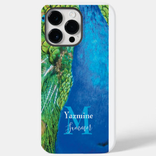 Vintage Pfauenblau-Grünstiche iPhone 14 Pro Max Hülle