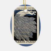 Vintage Pfauenblume Keramikornament (Hinten)