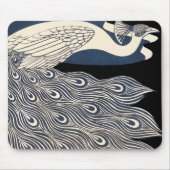 Vintage Pfauenblume Mousepad (Vorne)
