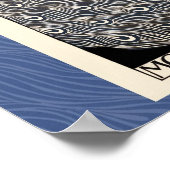 Vintage Pfauenblume Poster (Ecke)