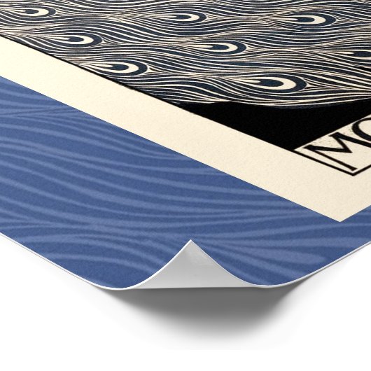 Vintage Pfauenblume Poster (Ecke)