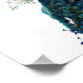 Vintage Pfauendarstellung Poster (Ecke)