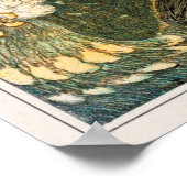 Vintage Pfauendarstellung Poster (Ecke)