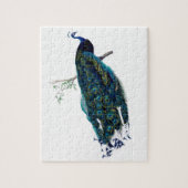 Vintage Pfauendarstellung Puzzle (Vertikal)