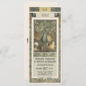 Vintage Pfauenfarm - Hochzeit Einladung (Vorne/Hinten)