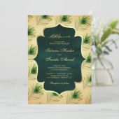 Vintage Pfauenfeathers bei einer muslimischen Hoch Einladung (Stehend Vorderseite)