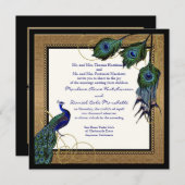 Vintage Pfauenfeder 7 - Formal Elegante Hochzeit Einladung