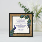 Vintage Pfauenfeder 7 - Formal Elegante Hochzeit Einladung