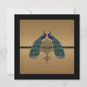 Vintage Pfauenfeder 7 - Formal Elegante Hochzeit Einladung