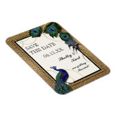 Vintage Pfauenfeder 7 - Formal Elegante Hochzeit Magnet (Rechte Seite)