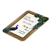 Vintage Pfauenfeder 7 - Formal Elegante Hochzeit Magnet (Linke Seite)