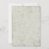 Vintage Pfauenfedern Bridal Dusche Einladungen (Rückseite)