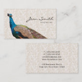 Vintage Pfauenfloral-Vocalist-Visitenkarte Visitenkarte (Vorne/Hinten)