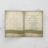 Vintage Pfauenhochzeit Einladung (Innenseite)