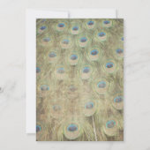 Vintage Pfauenhochzeit Einladung (Rückseite)