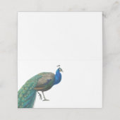 Vintage Pfauenhochzeit Platzkarte (Außenseite Aufgefaltet)