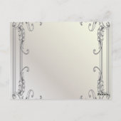 Vintage Pfauenhochzeit Postkarte (Rückseite)