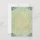 Vintage Pfauenhochzeitskarte Einladung (Rückseite)