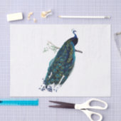 Vintage PfauenIllustration Seidenpapier (Handwerk)