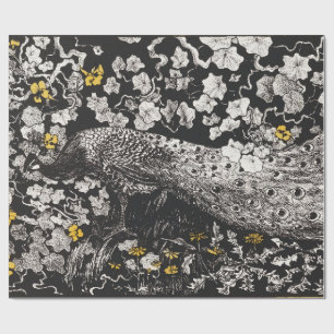 Vintage PfauenIllustration von Theo van Hoytema Geschenkpapier