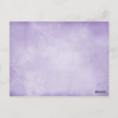Vintage Pfauenjuwelen Lila Hochzeitsstiftung Tisch Postkarte (Rückseite)