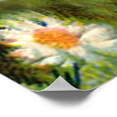 Vintage Pfauenkunst mit Eiffelturm Poster (Ecke)