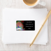 Vintage Pfauenmalerei Adressaufkleber (Insitu)