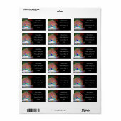 Vintage Pfauenmalerei Adressaufkleber (Vorne)