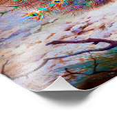 Vintage Pfauenmalerei Fotodruck (Ecke)