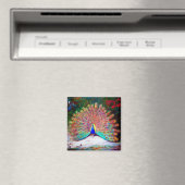 Vintage Pfauenmalerei Magnet (In Situ (Geschirrspüler))