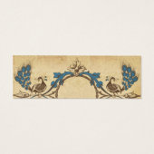 Vintage Pfauenmonogramm-Hochzeitstickets (Rückseite)