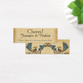 Vintage Pfauenmonogramm-Hochzeitstickets (Schreibtisch)