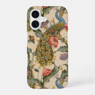 Vintage-Pfauenmuster farbenfrohe Kunst iPhone 16 Hülle