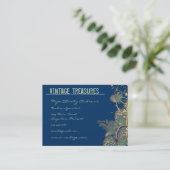 Vintage Pfauenpflaster Swirl-Design Visitenkarte (Stehend Vorderseite)