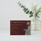 Vintage Pfauenpflaster Swirl-Design Visitenkarte (Stehend Vorderseite)