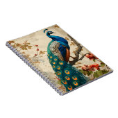 Vintage Pfauenplendor Postkarte Notizblock (Rechte Seite)