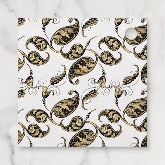 Vintage Pfauenwein-Hochzeit Geschenkanhänger (Rückseite)