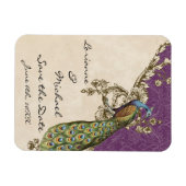 Vintage Pfaus und Etchings Save the Date Magnet (Horizontal)