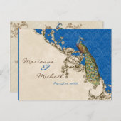 Vintage Pfaus- und Etchings UAWG Response Postkart Einladungspostkarte (Vorne/Hinten)