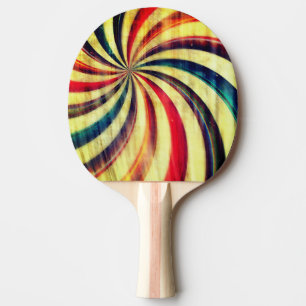 Vintage Pfefferminzbonbons gestreift, blau rot Tischtennis Schläger