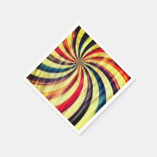 Vintage Pfefferminzbonbons gestreift, blau wirbeli Serviette (Ecke)