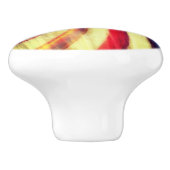 Vintage Pfefferminzbonbons gestreift wirbelfarbig Keramikknauf (Seitenansicht)