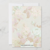 Vintage Pfefferminze Blumenkohl Bridal Teezeremoni Einladung (Rückseite)